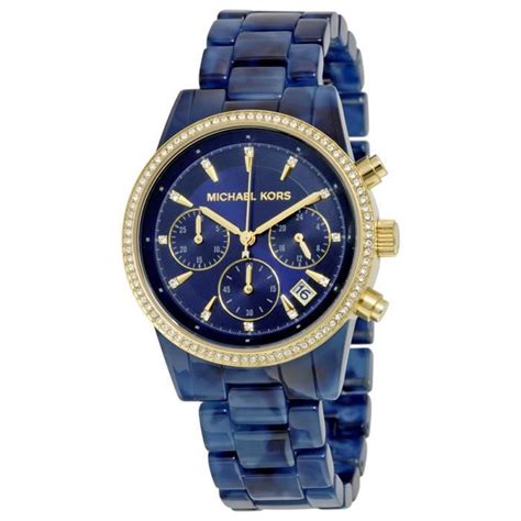 montre michael kors femme or et bleu|michael kors watch price women.